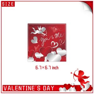 Productos para el Día de San Valentín, Vajilla Desechable para Fiestas, Juego de Platos Desechables para Bodas, Cenas, Picnics, Platos de Papel Portátiles - Product Image 5