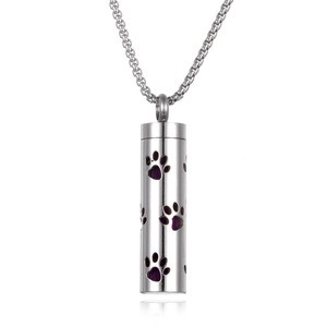 Pendentif d'aromathérapie en acier inoxydable, flacon de parfum, collier en acier titane, bijoux d'aromathérapie, collier creux pour huiles essentielles - Product Image 2