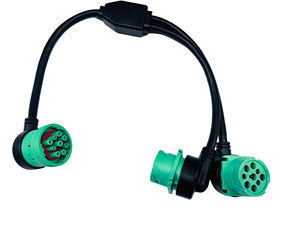 Linkyou 高品质汽车 J1708 分线器 6 针公头转 2 母头 Y 型电缆 铜芯 190 毫米长度 24V/12V 定额 - Product Image 6