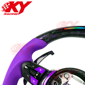 Volante Deportivo de Fibra de Carbono Forjado con LED RPM y Levas de Cambio Personalizadas para BMW F30 F83 F34 F80 F31 F82 M3 M4 340i - Product Image 2