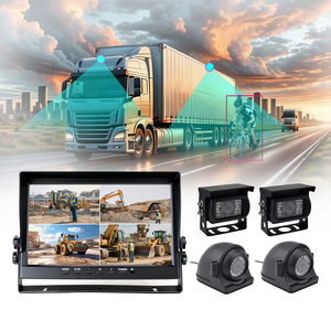 Sistema de Cámara de 4 Canales de 10.1 Pulgadas con IA para Punto Ciego BSD, Sistema de Cámara Impermeable de 1080P para Camiones y Vehículos Pesados - Product Image 1