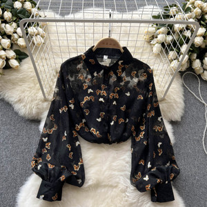 여성용 루즈핏 랜턴 슬리브 블라우스 & 셔츠 (신상품) - Product Image 3
