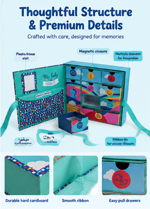 Caja de Regalo Personalizada para Recuerdos de Bebé, Cajas Rígidas con Impresión UV, Papel Kraft, Diseño Colorido, Cajones de Cartón, Notas de Dientes, Cumpleaños - Product Image 3