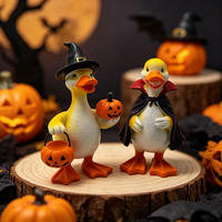 Vente directe d'usine, Statues de canards mignons pour Halloween, Artisanat en résine pour Halloween, Cadeaux d'Halloween