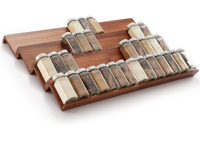 Meilleure vente 2026 : Organisateur de rangement moderne et écologique pour épices de cuisine, insert de tiroir à épices en bois d'acacia, outils pour épices