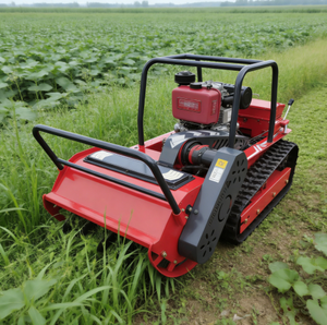 Tondeuse à gazon industrielle automatique télécommandée à essence 4 temps, largeur de coupe 800 mm, chenilles tout-terrain, conception de chariot - Product Image 2