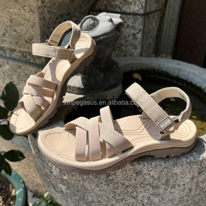 2023 Mới Thời Trang Mùa Hè Chống Trượt Cao Su Phẳng Đáy Giản Dị Dệt Phụ Nữ Đi Bộ Đường Dài Dép - Product Image 3