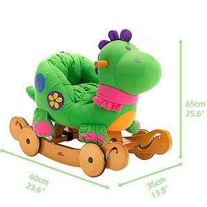 En gros personnaliser mignon ride sur rocker cheval jouets anime en peluche cheval jouet en bois chaise berçante pour bébé - Product Image 6