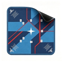 Tapis de jeu de Mahjong américain de luxe en gros, 3 mm d'épaisseur, en caoutchouc, imperméable, résistant aux taches, portable avec sac de transport, OEM, marque privée