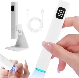 UV Nail <b>Light</b> for Nails Dryer Mini Nail LED <b>Light</b> with <b>Stand</b>, LCD Screen with 3 Timer - Cordless Rechargeable USB Gel X Lamp - Product Image 1