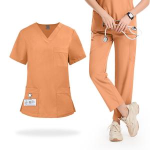 Nouveau Style Hôpitaux Couleurs OEM Imprimé Chirurgical Infirmière Costume Gommage Uniforme Unisexe Ensembles Lâche Respirant pour Salons De Beauté - Product Image 5