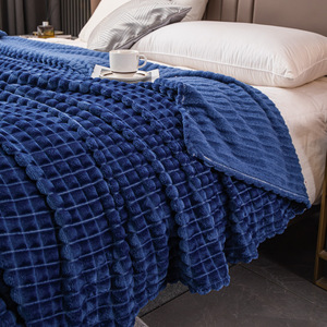Morbida Coperta in Flanella a Quadri, Spessa Coperta a Righe e Nido d'Ape per Camera <span class=keywords><strong>da</strong></span> Letto, Soggiorno, Auto, Divano, Viaggi - Product Image 3