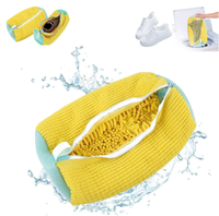 Nouveau sac de lavage cylindrique pour chaussures, en polyester, pour machine à laver, protection anti-déformation