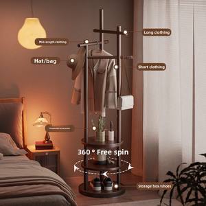 Perchero Giratorio de Bambú de Diseño Moderno con Ganchos Multinivel, Perchero Simple para <span class=keywords><strong>Entrada</strong></span> de Dormitorio o Apartamento - Product Image 3