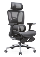 Chaise de bureau ergonomique moderne à hauteur réglable, design exécutif, pour la maison, en tissu maillé blanc personnalisé, en alliage d'aluminium, pliable, pour hôtel