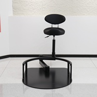 Nouveau modèle de tabouret de travail en métal pour salon de coiffure, chaise pivotante intégrée, base carrée spéciale pour salon, directement de l'usine
