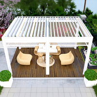 Pergola Bioclimatique Motorisée en Aluminium à Design Moderne, Vente Directe Usine, Garantie 15 Ans, Tailles et Couleurs Personnalisables