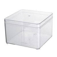 Couvercle de boîte alimentaire en PS haute transparence, 4 pouces, qualité alimentaire, épaisseur 1 mm, personnalisable, pour gâteaux, biscuits, pâtisseries, JNH-004