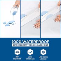 Literie de qualité supérieure Enveloppe de matelas anti-acariens à fermeture éclair 100% protège-matelas imperméable pour punaises de lit