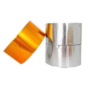 Đồng màu xanh nhôm lá Mylar Băng Đơn dính Acrylic Bopp vật liệu giấy 50m chịu nhiệt Cáp che chắn đĩa đóng gói - Product Image 1