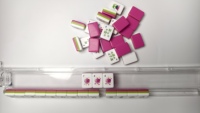 Ensemble de Mahjong Mood Storm, style chinois antique rose, tuiles sculptées à la main de luxe pour adolescentes, pour les fêtes à la maison