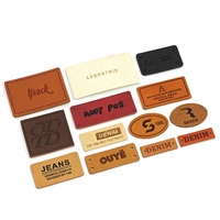 Étiquette en cuir PU avec logo personnalisé, patch en cuir embossé, étiquettes en cuir pour jeans, vêtements, matériau en cuir PU