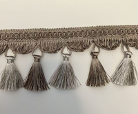 HAOHAO Vente en gros Autres franges à pompons 2026, garniture à franges 5cm Modèle T0019 de CN ZHE pour rideaux et tapis décoratifs