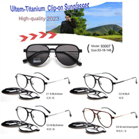 Ultem – monture de lunettes de soleil pour hommes avec Clip, lunettes magnétiques polarisées pour hommes, lunettes de Temple en titane