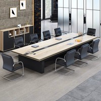 Ensemble de table et de chaises de conférence modulaires écologiques réglables en MDF modernes pour le bureau et l'hôtellerie, mobilier commercial