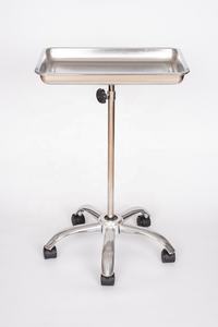 Support d'instrument de chariot à Mayo en acier médical réglable en hauteur avec plateau amovible TCS03 - Product Image 2