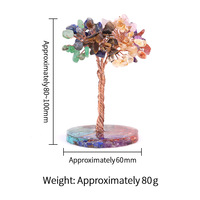 Bestseller Natürlicher Kristall-Heilquarz Gemischter Amethyst-Stein Harz-Basis Geldbaum zur Dekoration DIY Geschenk