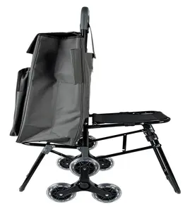 Nueva bolsa de carrito de compras plegable para escaleras de escalada con silla - Product Image 2