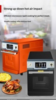 Four à convection électrique en acier inoxydable avec panneau tactile, cuisson accélérée automatique, pour pâtisserie et produits surgelés