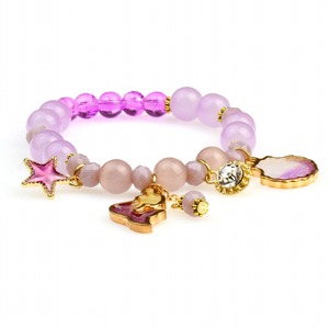 Magnifique <span class=keywords><strong>bracelet</strong></span> en perles d'<span class=keywords><strong>opale</strong></span> <span class=keywords><strong>avec</strong></span> pendentif en forme de coquille d'étoile de mer pour enfants ST108 - Product Image 2