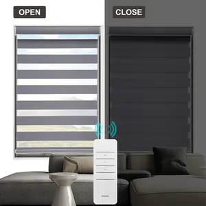 Motorized Zebra Rainbow Blind With Smart Remoter Control With The Best Price For The Whole Family Automation