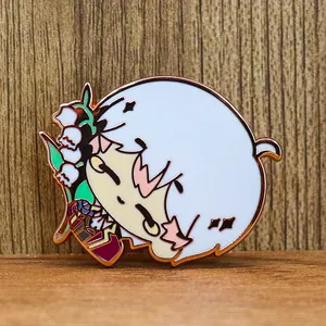 Desain Pelanggan Genshin Logam Disepuh Enamel Pin Pines Metalicos dari Permainan Populer