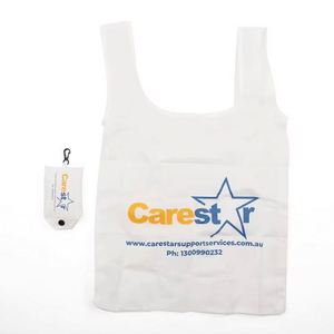 High Quality Eco Friendly <b>Tote</b> 190T 210D Custom Polyester Reusable Grocery Folding Shopping Bag With Hook - Product Image 4