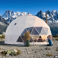 Tente dôme familiale pour 6 à 8 personnes, camping en plein air, PVC, dômes géodésiques, igloo pour le glamping