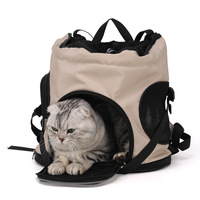 Vente en gros de sac de transport transparent respirant pour chat et chien, panier de transport, sac à dos