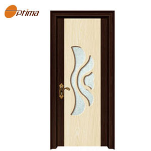 أرخص بالجملة PVC باب خشبي باب بولي كلوريد الفينيل الداخلية الباب البلاستيكية الداخلية أبواب زجاجية ، يمول البلاستيكية ، باب غرفة النوم - Product Image 3