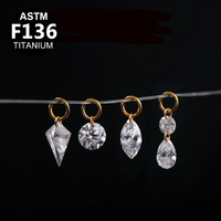 Boucles d'Oreilles Gaby en Titane ASTM-F136 Haute Qualité, Zircon Poire Classique, Charme, Vente en Gros de Bijoux Fantaisie