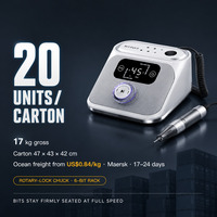 Machine à ongles avec écran LCD HD, 45000 tr/min, interrupteur marche/arrêt, logo personnalisé, faible MOQ pour les propriétaires de salons et les techniciens en ongles