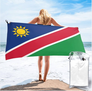 Toalla de baño y playa de microfibra con bandera de Mali, manta absorbente de secado rápido sin arena, diseño de acuarela - Product Image 4