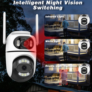 Icsee 4MP ngoài trời không dây IP CCTV <span class=keywords><strong>Camera</strong></span> kép 4K bóng ống kính PTZ Mạng Hệ thống an ninh được xây dựng trong mic cho an ninh ngoài trời - Product Image 6