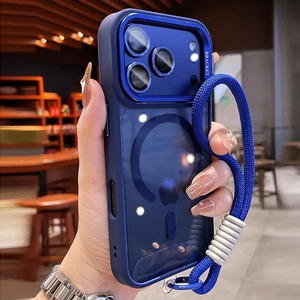Funda de Lujo con Soporte Magnético para Lentes, Correa y Carga Inalámbrica Transparente para iPhone 17 <span class=keywords><strong>Pro</strong></span> <span class=keywords><strong>Max</strong></span> 16 15 14 <span class=keywords><strong>13</strong></span> - Product Image 2