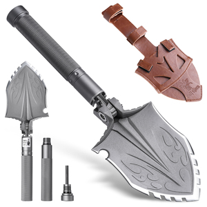 Ventes en gros de pelles multifonctions Zune Lotoo <span class=keywords><strong>Wolf</strong></span> Thorn Casting Fold, équipement de camping, randonnée, plein air, pelle multifonctionnelle - Product Image 1