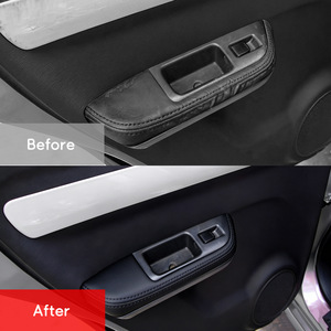 Reposabrazos de cuero para puerta de Suzuki Swift 05-12, panel interior delantero, caja de almacenamiento mejorada, cuero de microfibra auténtico - Product Image 1