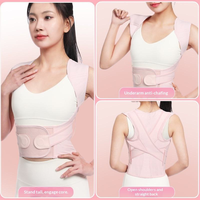 Correcteur de posture respirant et invisible, léger et réglable, pour soulager les douleurs du haut et du bas du dos chez la femme, à porter au quotidien