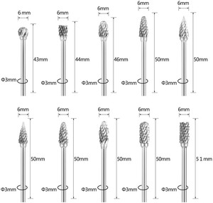 Çapak alma freze & pah güç aracı aksesuar için özelleştirilebilir <span class=keywords><strong>Tungsten</strong></span> karbür döner çapaklar aksesuar - Product Image 2