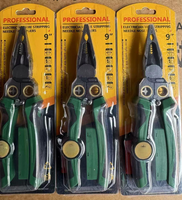 Pince multifonction 8-en-1 pour électricien avec testeur de tension, pince à sertir à bec effilé et coupe-fil pour fendre et enrouler les fils